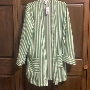 NWT Forever 21 Cream/Green Sleepwear/Robe.